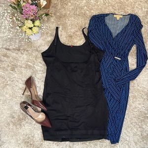 EUC SPANX Shapewear Black Open Bust Slip Dress Built In Brief Undies 2Xl